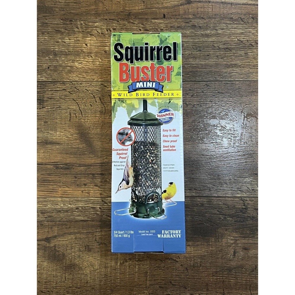 New Squirrel Buster Mini Squirrel proof Bird Feeder Seed Tube ventilation system